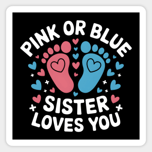 Pink or Blue Sister Loves You Sticker